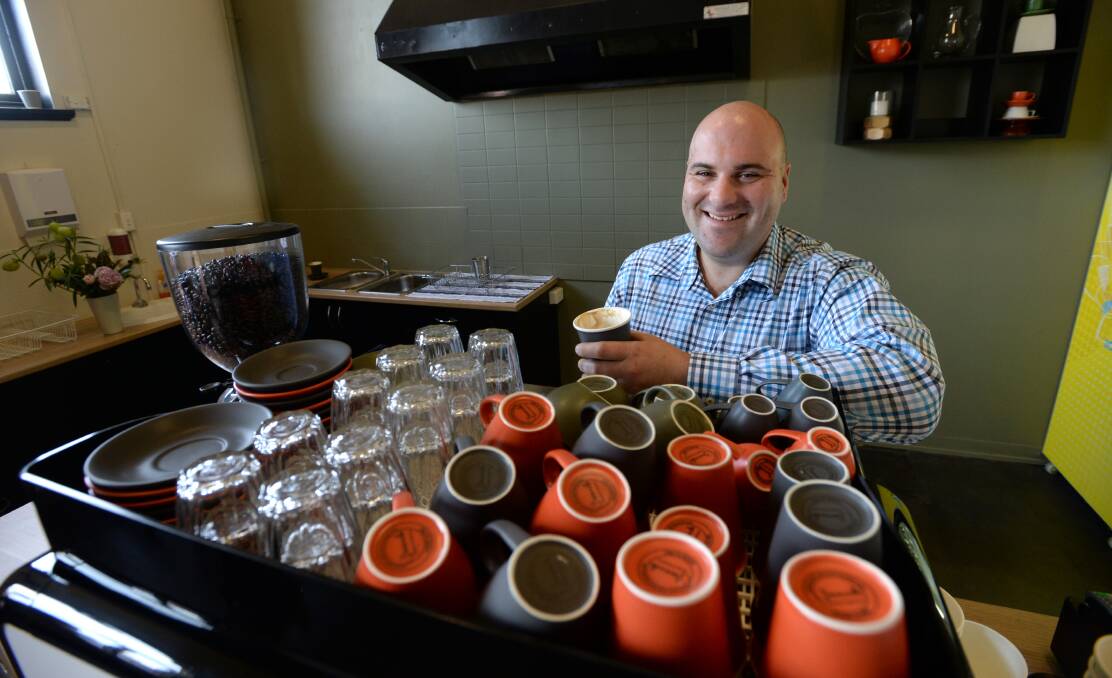 NEW VENTURE: Nino Renato owns coffee shop Mister Grimsby. Picture: JIM ALDERSEY