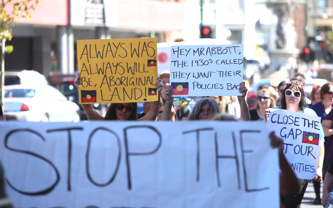 An image from the rally in Bendigo in March.
