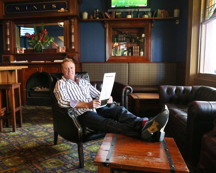 WIN: Andrew Lethlean relaxes at The Metro. Picture: PETER WEAVING