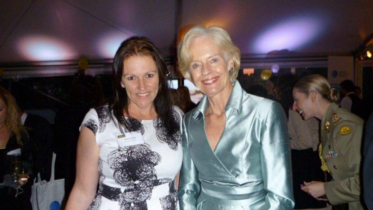 LEAD: Rebecca Kelly and former governor-general Quentin Bryce at the Australian Human Rights Commission’s Twenty Years Twenty Stories launch last year. 