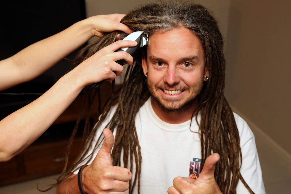 CHOP: Simon Parker will forgo his dreadlocks for charity. Picture: JODIE WIEGARD