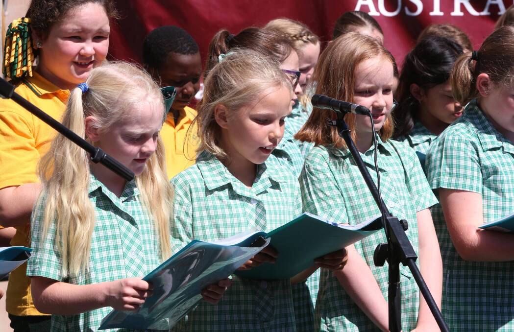 St Kilian's PS performs. Picture: PETER WEAVING 