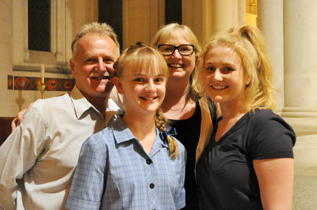 Russell, Abbey, Jane and Jessica Milligan at the presentation evening. Picture: SUPPLIED