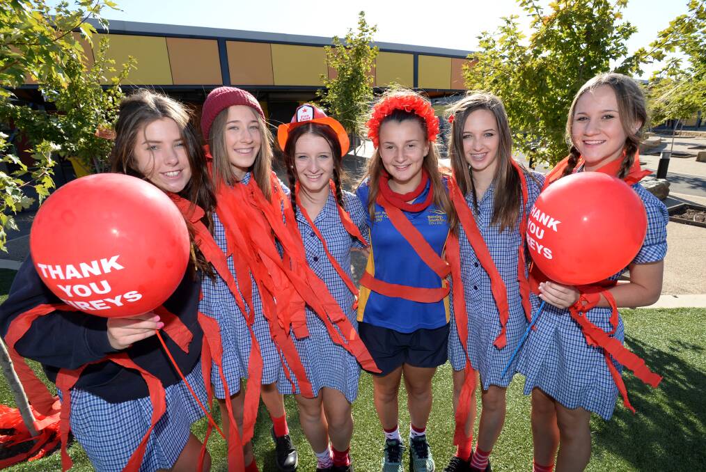 BSE College students Emily Cossar, Eve Lyon, Zara White, Taylor Mann, Alivia Tuohey and Meg Chapman. Picture: JODIE DONNELLAN 

