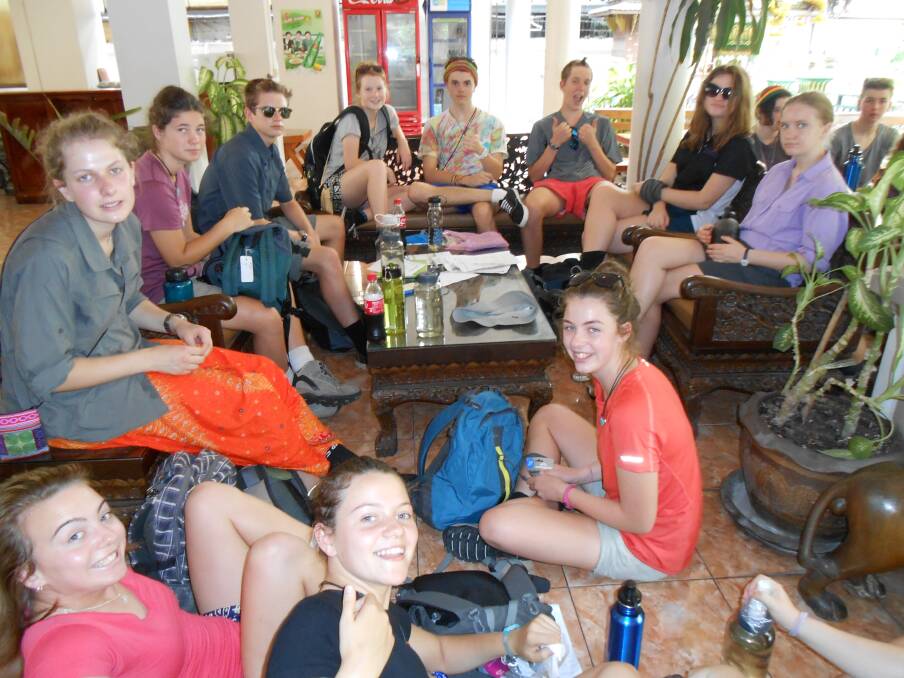 WORLD CHALLENGE: Team meeting in the Hostel in Bangkok. Picture: SUPPLIED