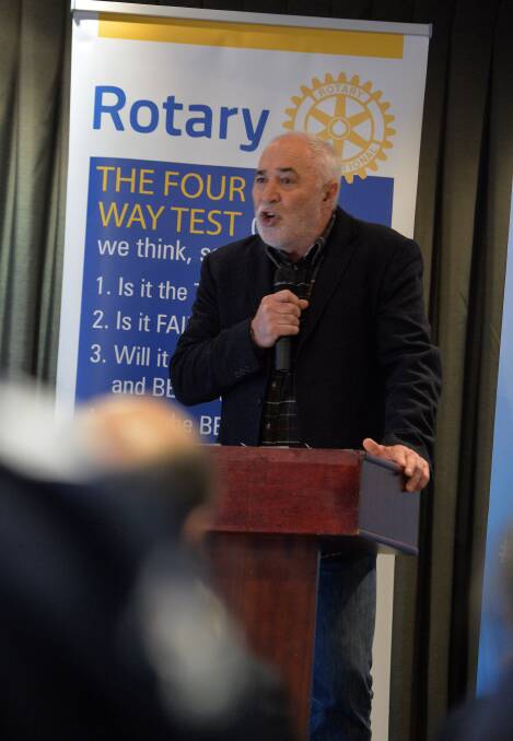 PRAISE: Phil Cleary speaks at the initiative launch. Picture: BRENDAN McCARTHY
