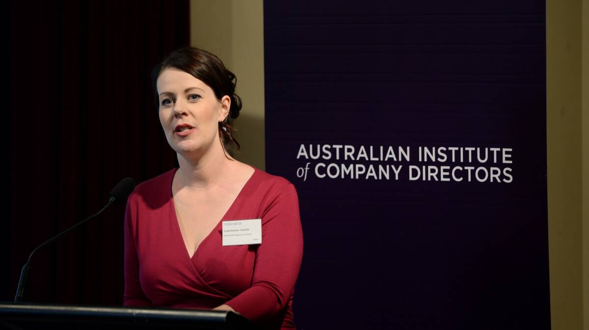FUTURE: Australian Institute of Company Directors Bendigo committee chair Leah Sertori at the Capital. 