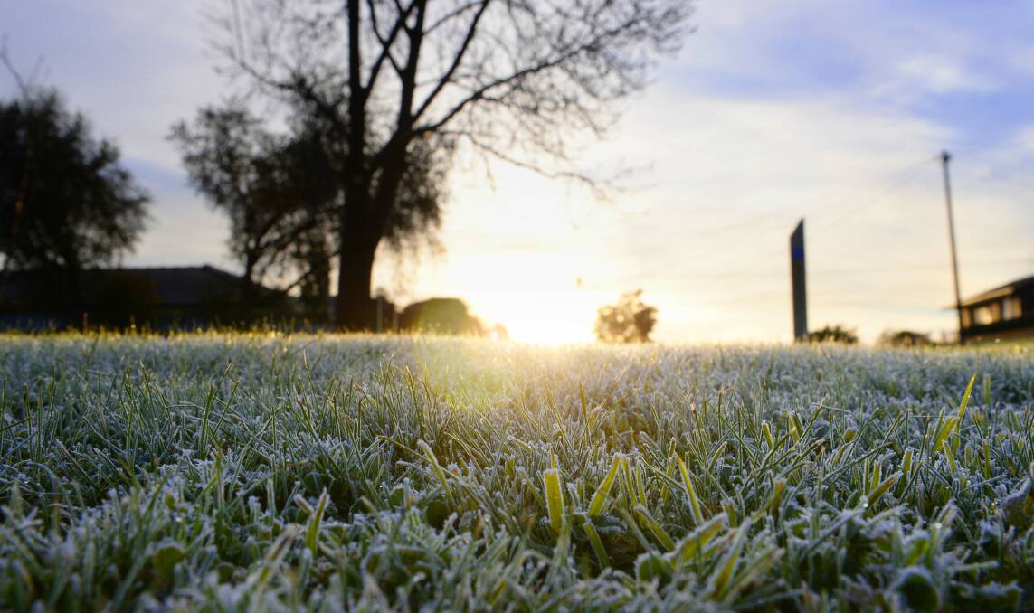 FROST: Central Victoria has been hit with an icy blast. Picture: JIM ALDERSEY