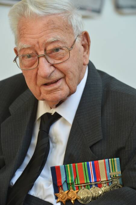 WW2 veteran John Taylor (ex army PFC, 38th Btn & 2nd/1st Pioneers. Explosives expert served Australia & Borneo). Picture: BRENDAN McCARTHY