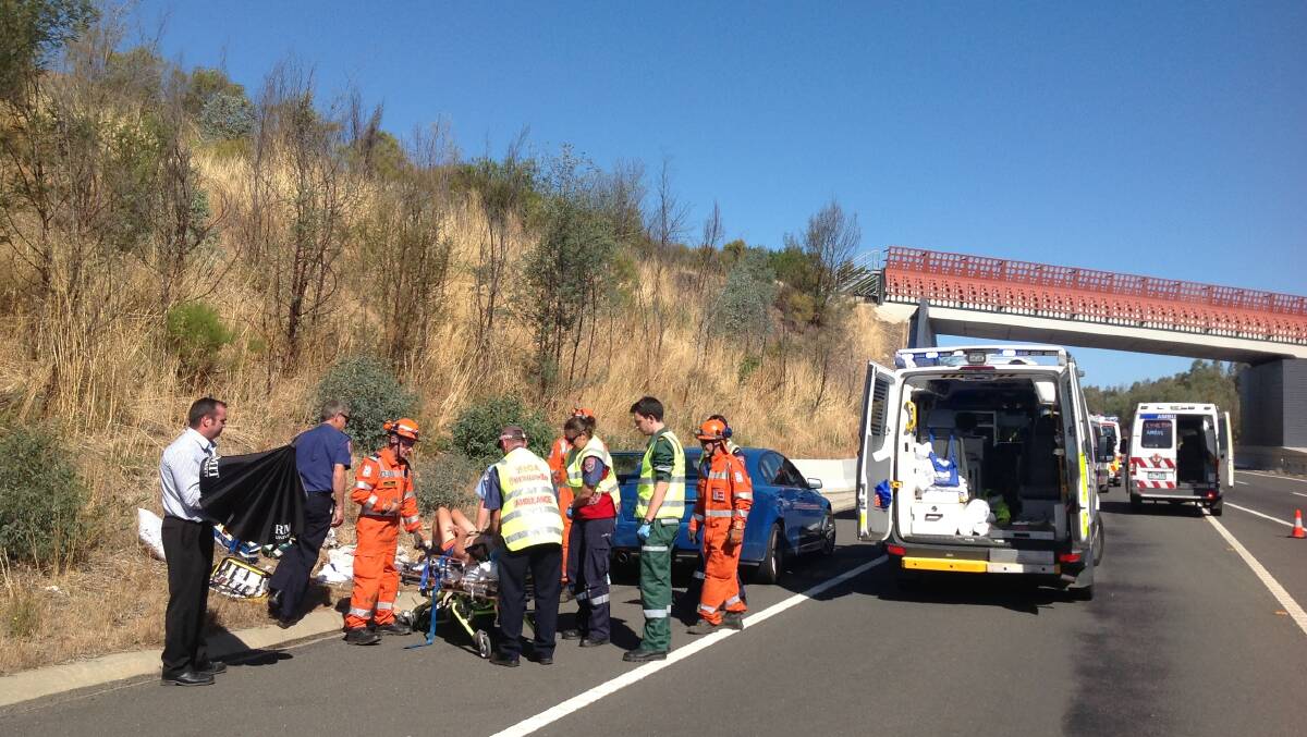 Six injured in highway crash