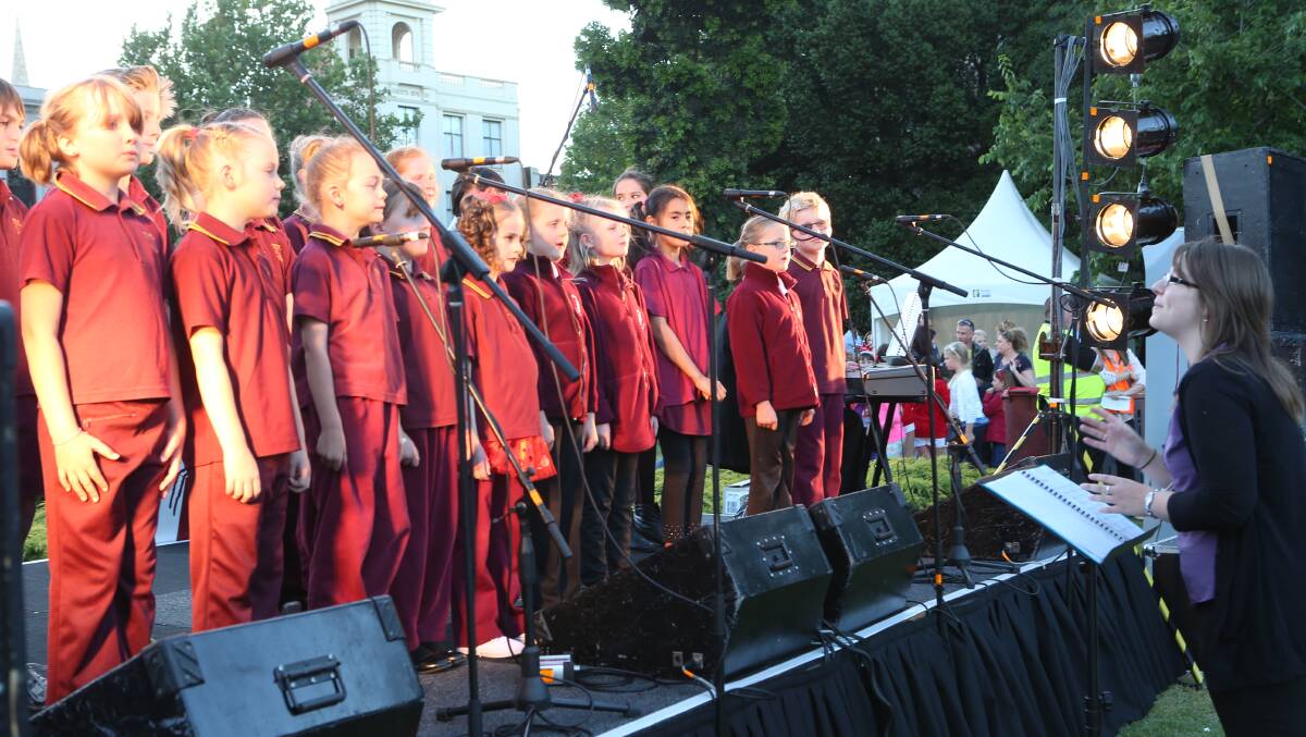 Axedale PS Choir perform. Picture: LIZ FLEMING