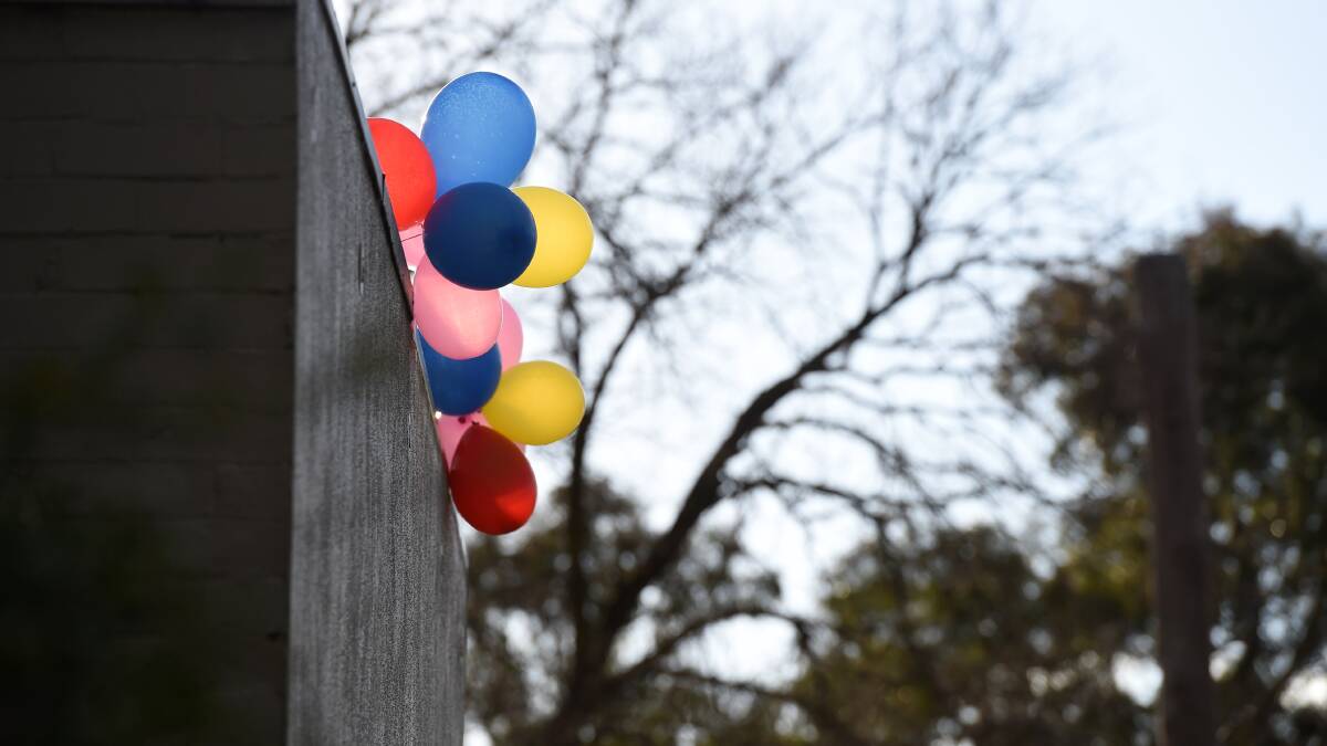 MESSAGE: Rainbow balloons strung in Bendigo, to counter the black balloon campaign. Picture: JODIE DONNELLAN