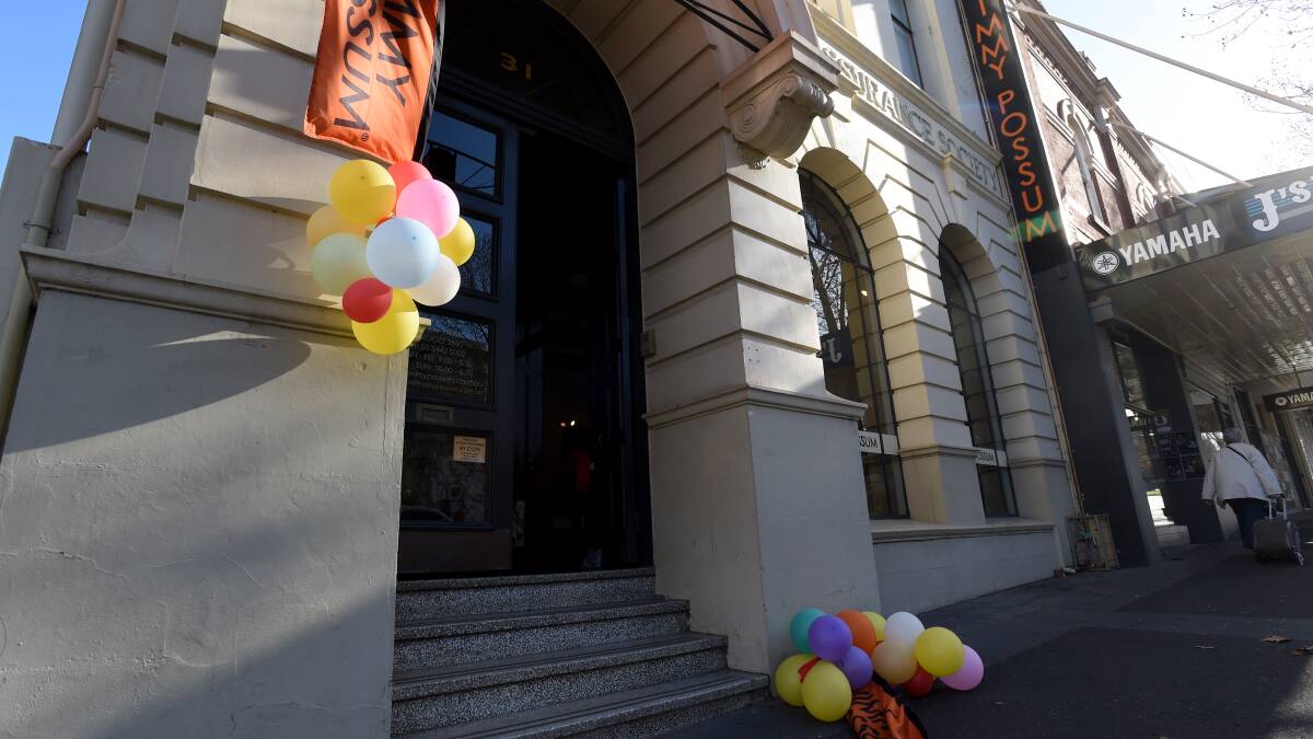 STATEMENT: Jimmy Possum's rainbow balloons were pulled down. Picture: JODIE DONNELLAN