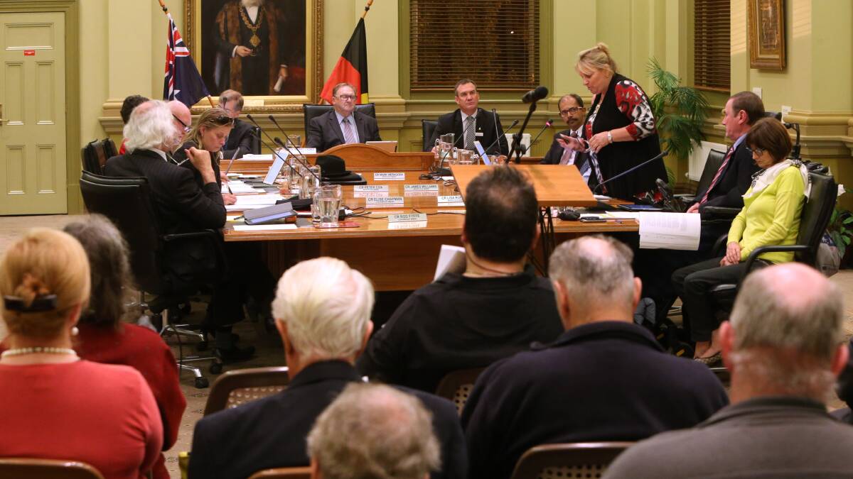 HEATED DEBATE: City of Greater Bendigo councillors discuss issues at last night's meeting. Picture: PETER WEAVING  