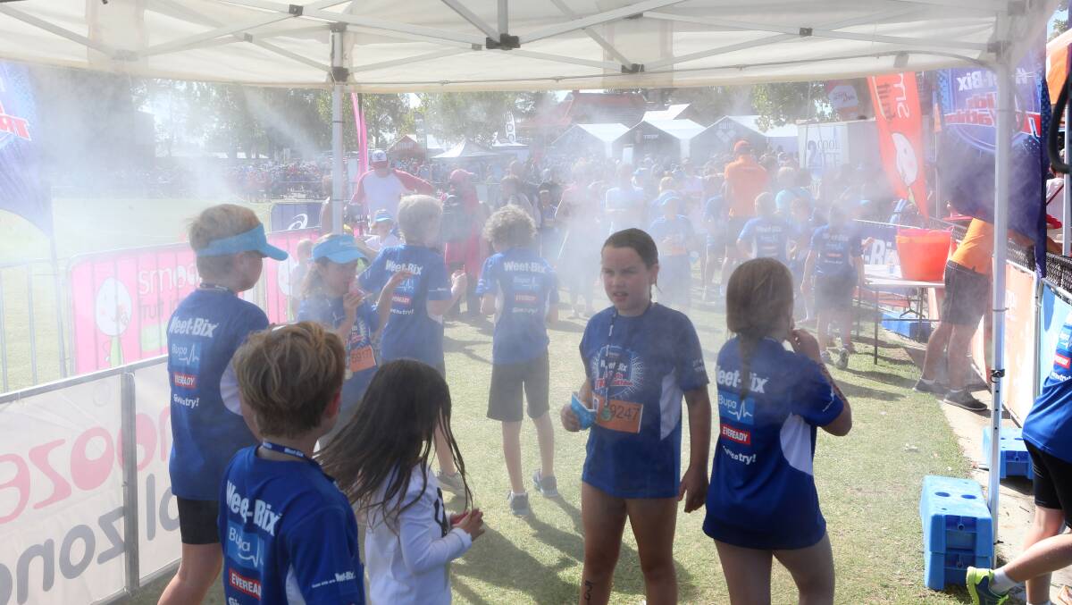 Mist tent at the finish line.