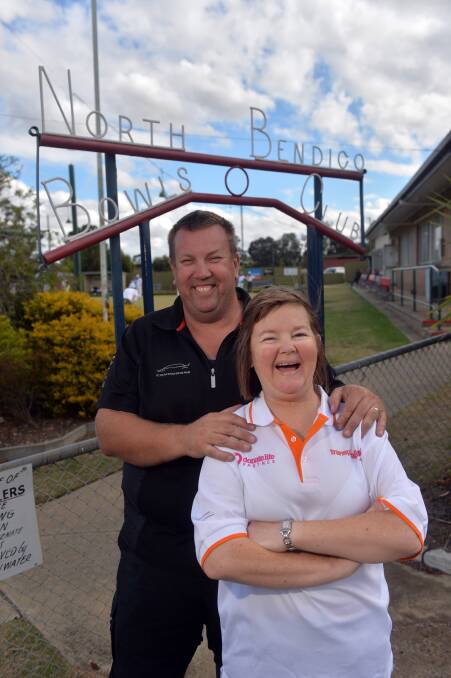 Jason and Kelly Turley at North Bendigo Bowls Club. Picture: BRENDAN McCARTHY