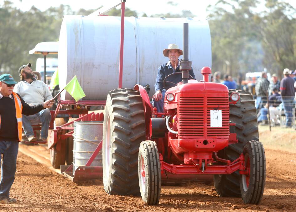 The tractor pull was a popular event. 