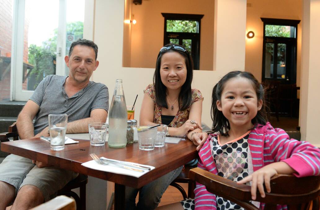John, Sheila and Jasmine at the Rifle Brigade Hotel. Picture: LIZ FLEMING