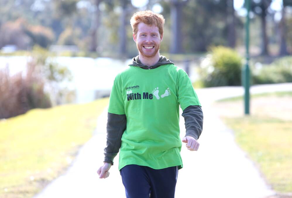 READY: Ben Holmes is excited to take part in this weekend's Walk With Me, which will help provide services to those with a disability. Picture: GLENN DANIELS