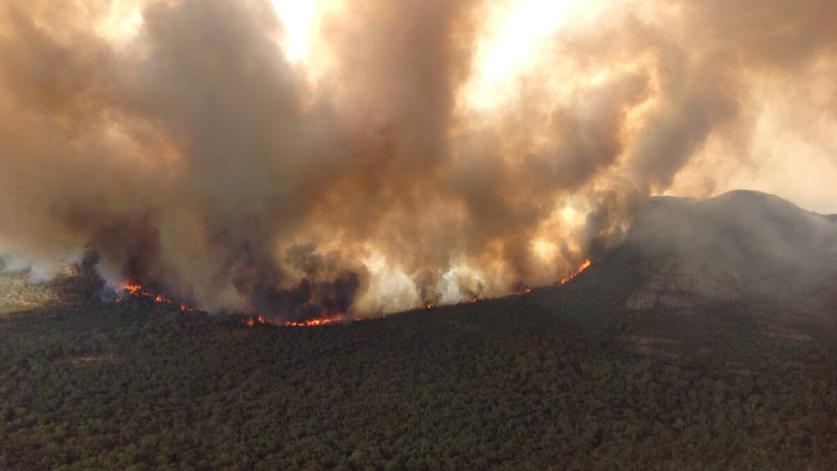 WIDESPREAD: The Grampians Northern Complex fire. Picture courtesy: CFA
