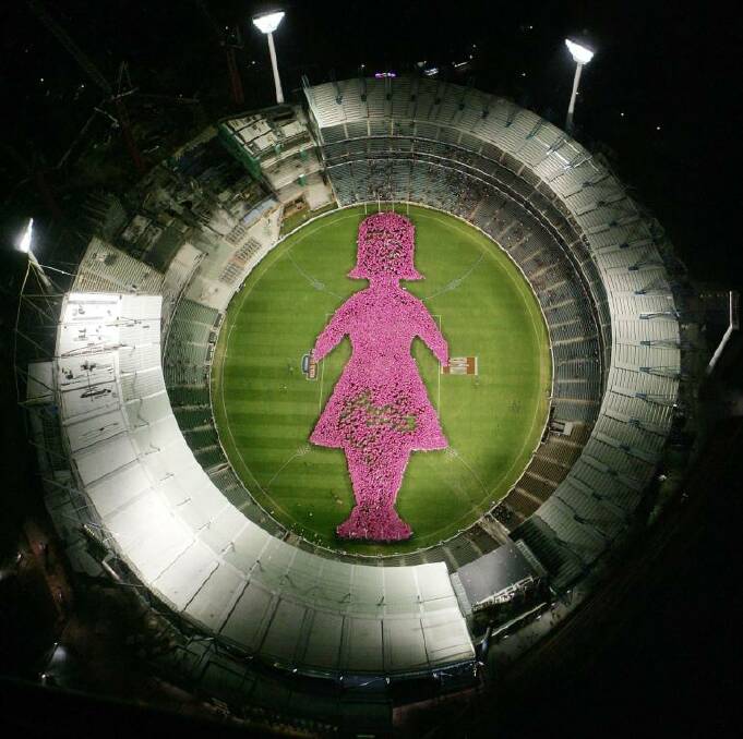 UNITED: The MCG will turn pink for the Field of Women during Saturday's Melbourne versus Western Bulldogs match. Picture: CONTRIBUTED