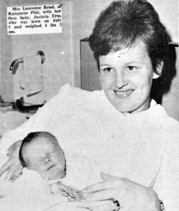 Mrs Laurence Read with her first baby Jacinta Erin who was born on July 7 and weighed 6lbs 2ozs
