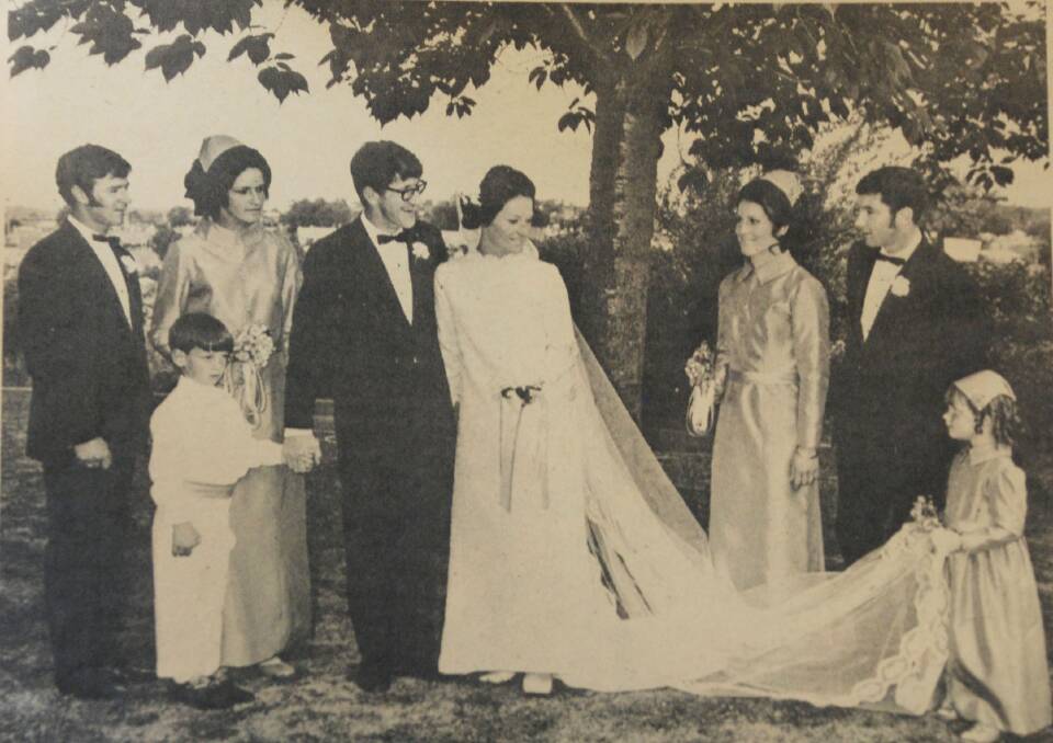 Bride Miss Josephine Tuck and groom Mr Gerard Smith were married at Sacred Heart Cathedral 1969