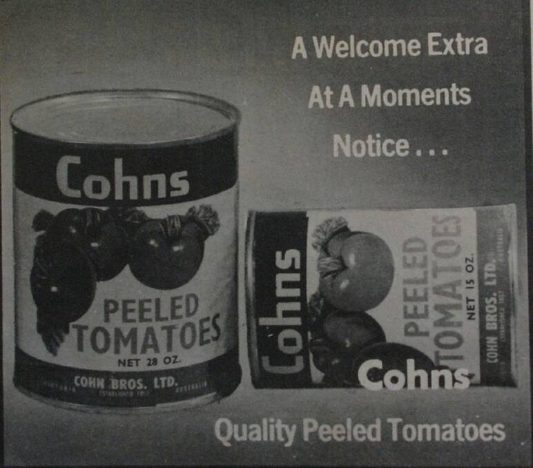 Ad from 1969 ~ A tasty drop those tomatoes. Canned here in Bendigo too.