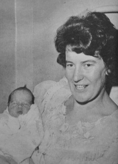 Mrs Wally Shelton with her second son Lee Edward. He weighed 7lb 6ozs and was born on August 24. He is a brother to Aaron.
