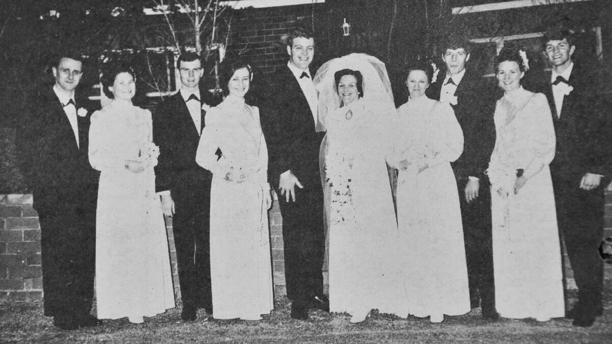 Mr and Mrs Garry Schipper following their wedding at St Peters Church of England, Eaglehawk. She is the former Janice Taylor.