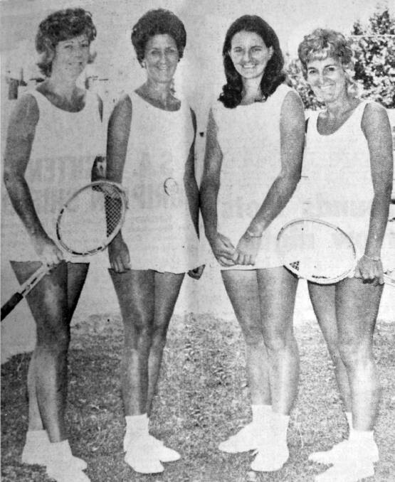 Winners Country Week Tennis B Grade are Faye Davies, Grace Tait, Jill Peart and Kay Lyons (Captain).
