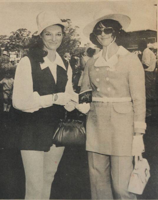1969 Bendigo Cup racegoers ~ Mrs Gwenda Moore and Miss Annette Davies of Bendigo
