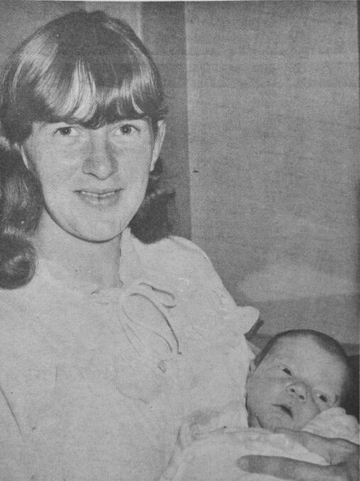  Mrs John Vuillerman of Quarry Hill with her first baby Daryl Morris. He was born on June 15 and weighed 7lb 12ozs.