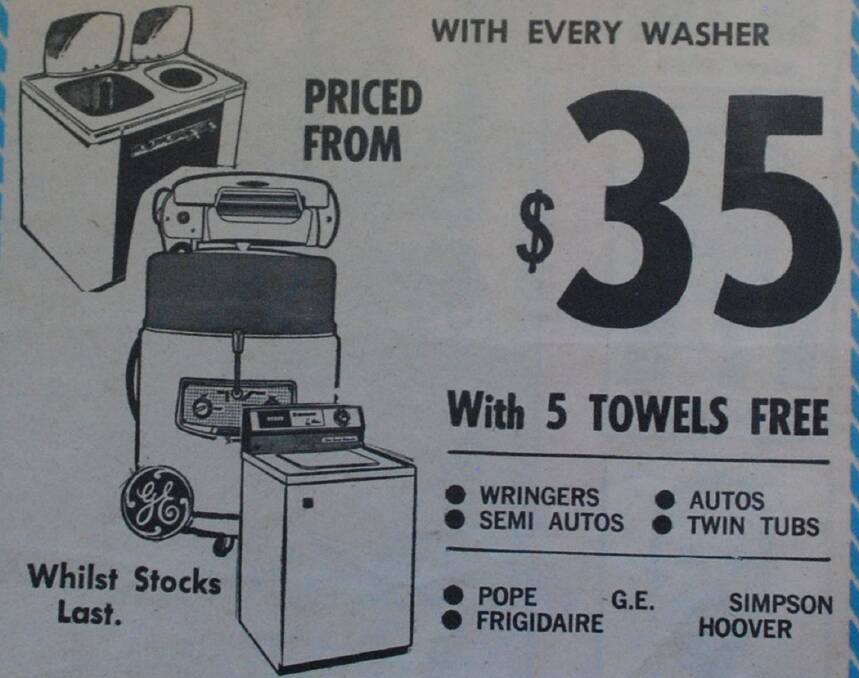 A brand new washer and free towels in to the bargain ~ a 1969 treat!