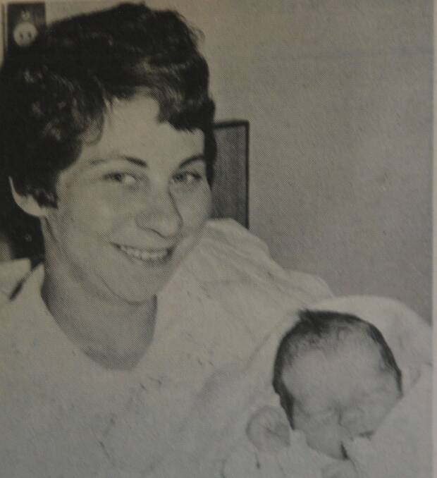 Mrs Joe McEncroe of Bendigo with their first child, Joanne Wendy who was born on October 1, 1969 and weighed 6lb 1ozs.