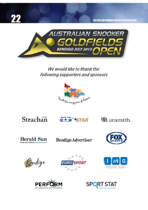 Australian Snooker Goldfields Open 2015