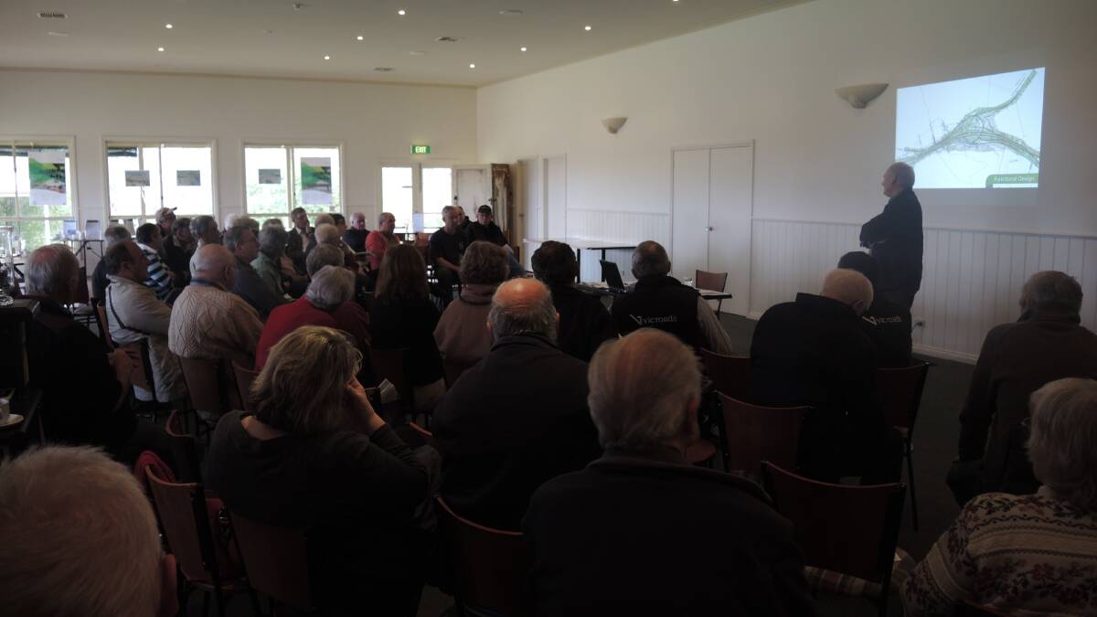 VicRoads' community forum about the Ravenswood Interchange at Big Hill Winery on Saturday.