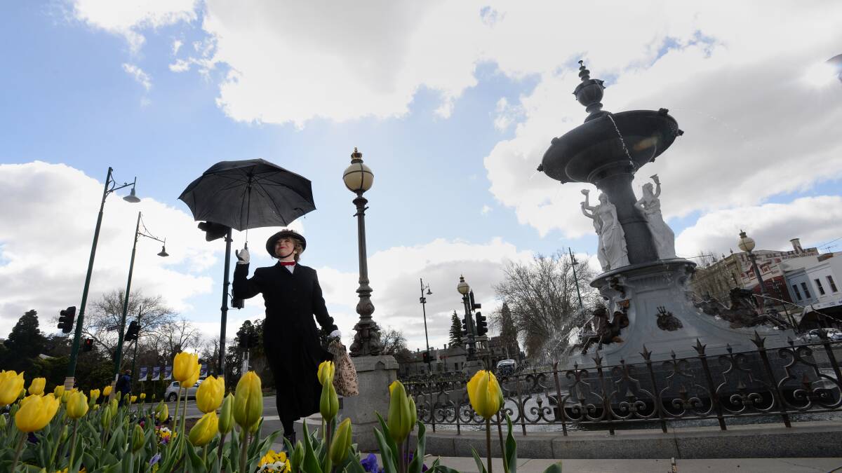 Tara Patullo modelling as Mary Poppins. The Bendigo Theatre Company will perform Mary Poppins in the Ulumbarra Theatre in July 2015. Picture: JIM ALDERSEY
