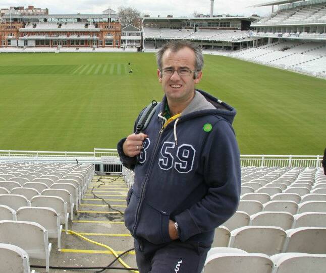 Travis Harling at the home of cricket, Lords, in England.