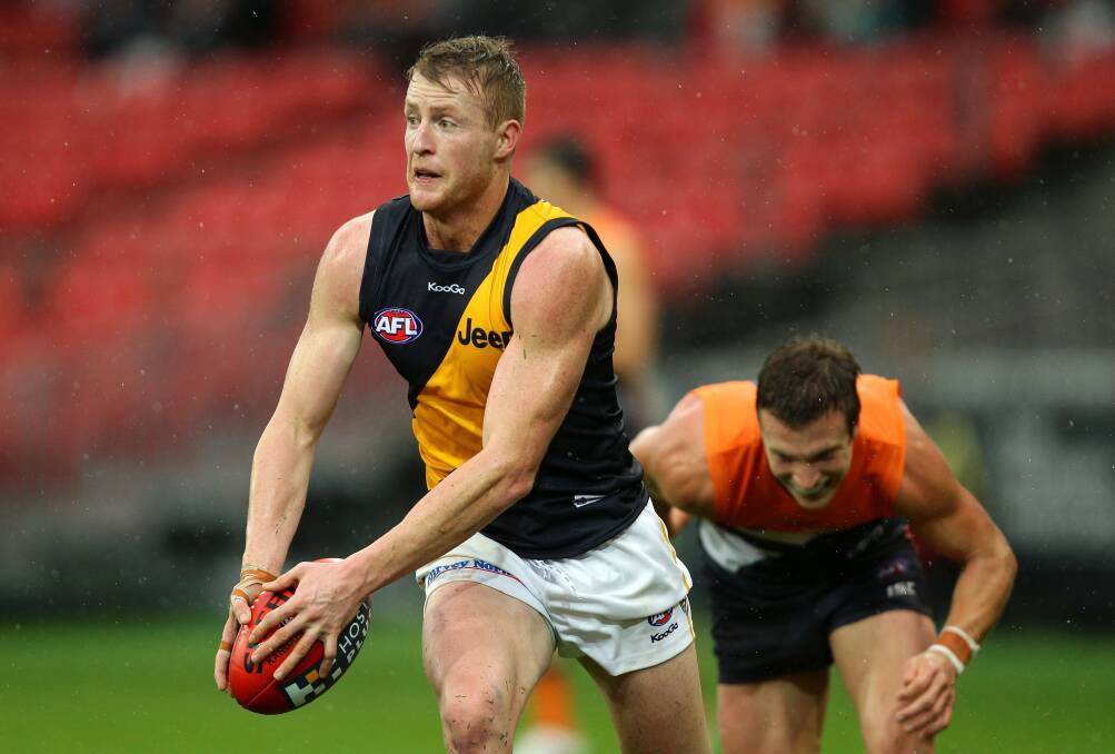Daniel Connors in one of his 29 AFL games for Richmond.