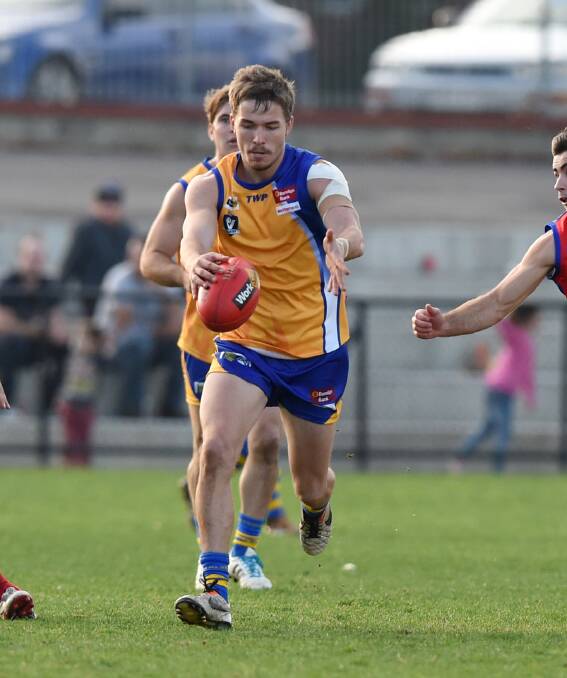 SUPER GAME: Matt Smith was one of Bendigo's standouts with his four-quarter midfield performance.