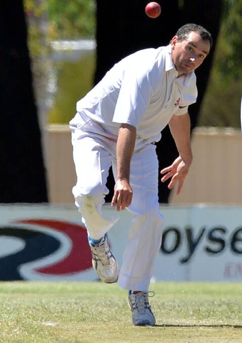 VETERAN: White Hills' bowler Glenn Roulston on Saturday.