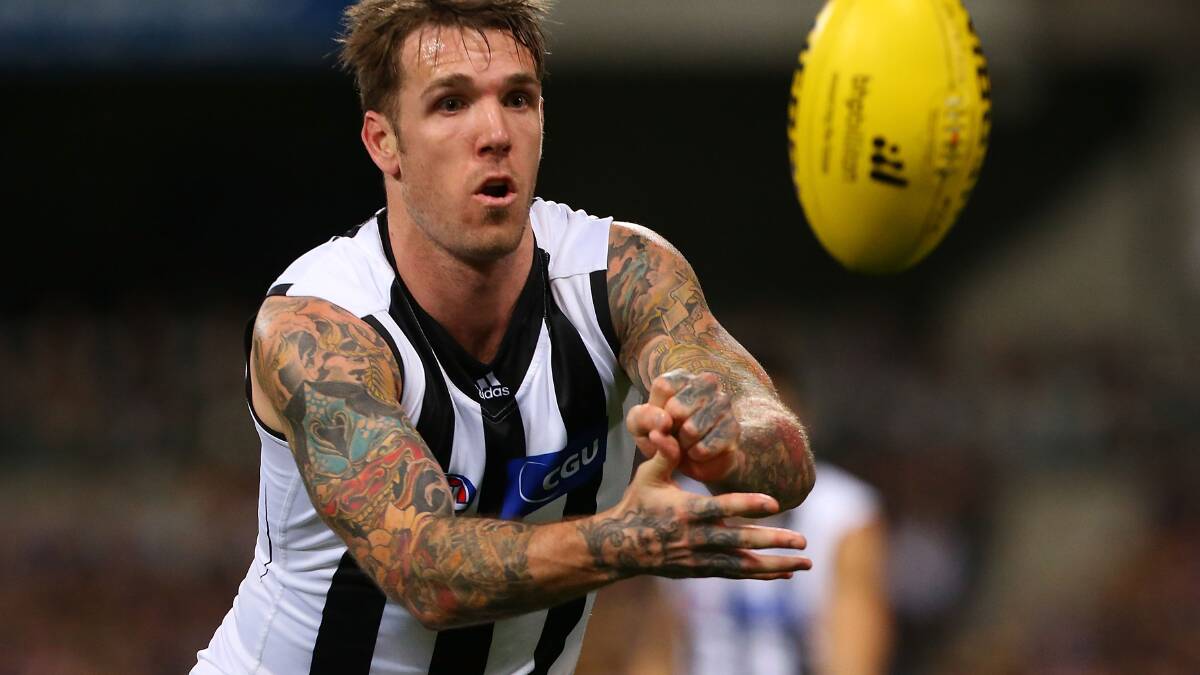 DARLING DANE: Expect to hear plenty about Collingwood's Dane Swan this year with Kristen "Magpie" Alebakis joining the Addy sports department. Picture: GETTY