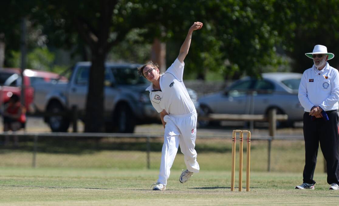 SPINNER: Sandhurst leggie Liam Bowe took 3-70 against Golden Square at Weeroona Oval on Saturday.