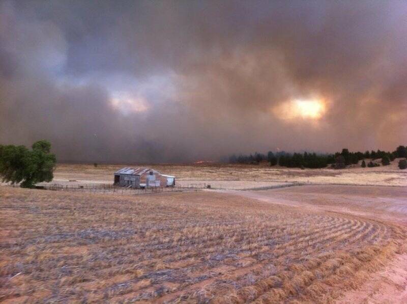 The Yaapeet fire ground. Pictures courtesy CFA