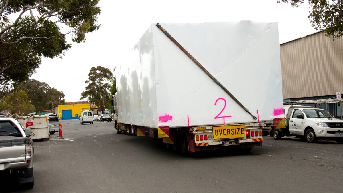 ON THE WAY: A generic picture of a module leaving Hickory Group's Melbourne factory.