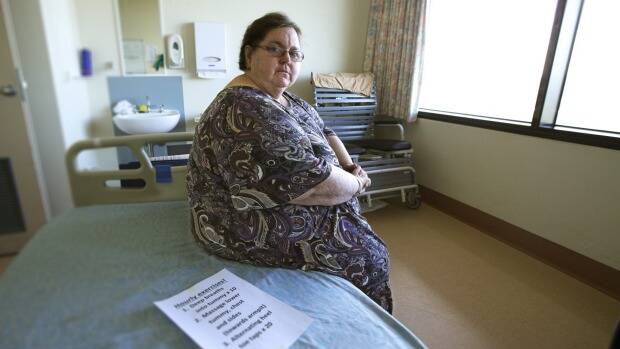 FIGHTING: Lynne Weston at Bendigo Hospital. Picture: SIMON O'DWYER