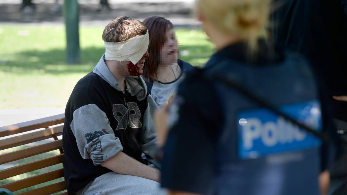 HURT: One man was injured in a scuffle outside Bendigo Town Hall.