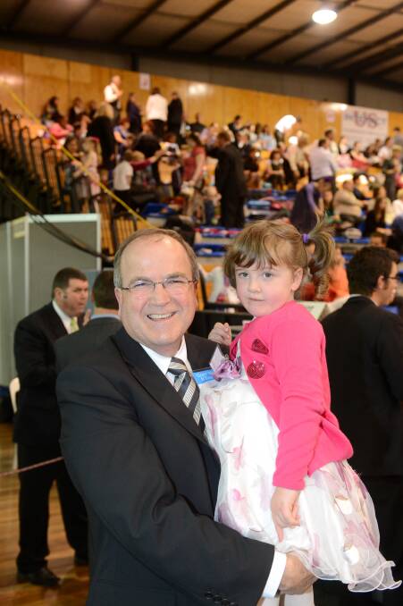David Ray and Isabella Mayer, 4 at the District Convention of Jehovah's Witnesses. 
Picture: JIM ALDERSEY

