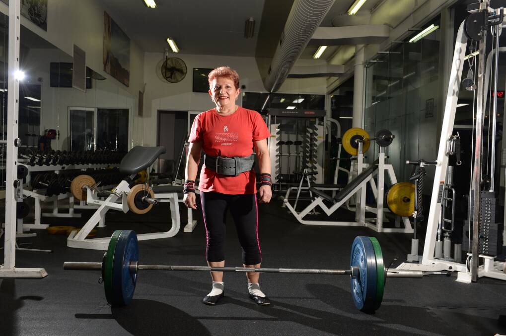 TRAINING: Weightlifter Helen Kostadinos training at the D club in Bath Lane before she heads to Germany for the World Championships. Picture: JIM ALDERSEY